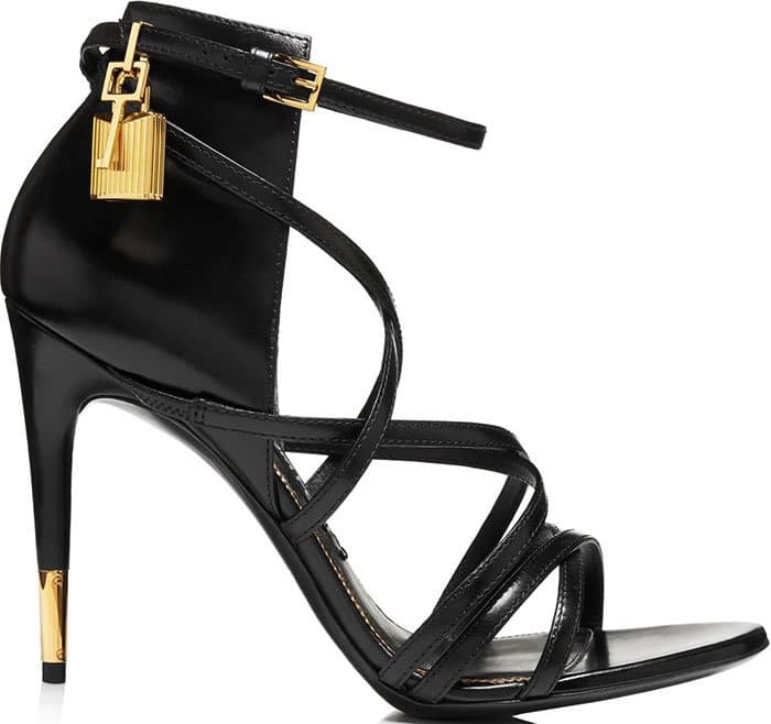 Tom Ford Calfskin Strappy Padlock Sandals