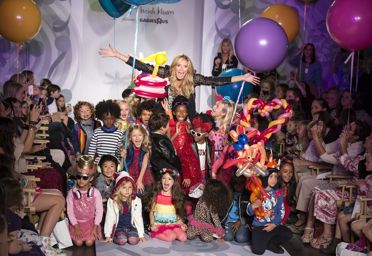 Launched in collaboration with Babies"R"Us in 2012, Truly Scrumptious is a brand created by Heidi Klum that includes a range of products for babies and children, including clothing, bedding, room decor, and accessories