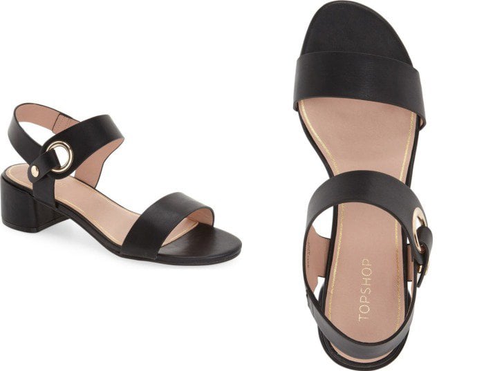 Topshop "Dart" Block Heel Sandal