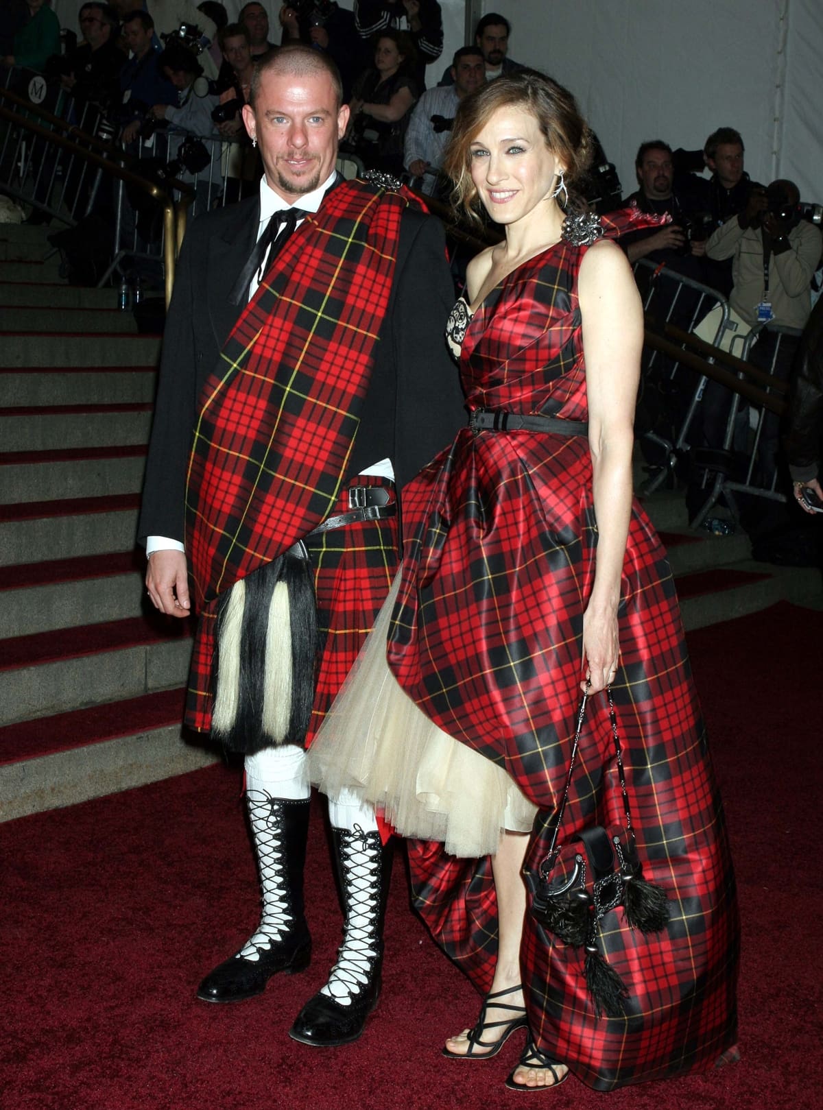 Alexander McQueen and Sarah Jessica Parker attend The Metropolitan Museum of Art Costume Institute Spring 2006 Benefit Gala