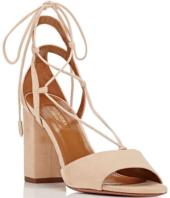 Aquazzura "Austin" Sandals Cream