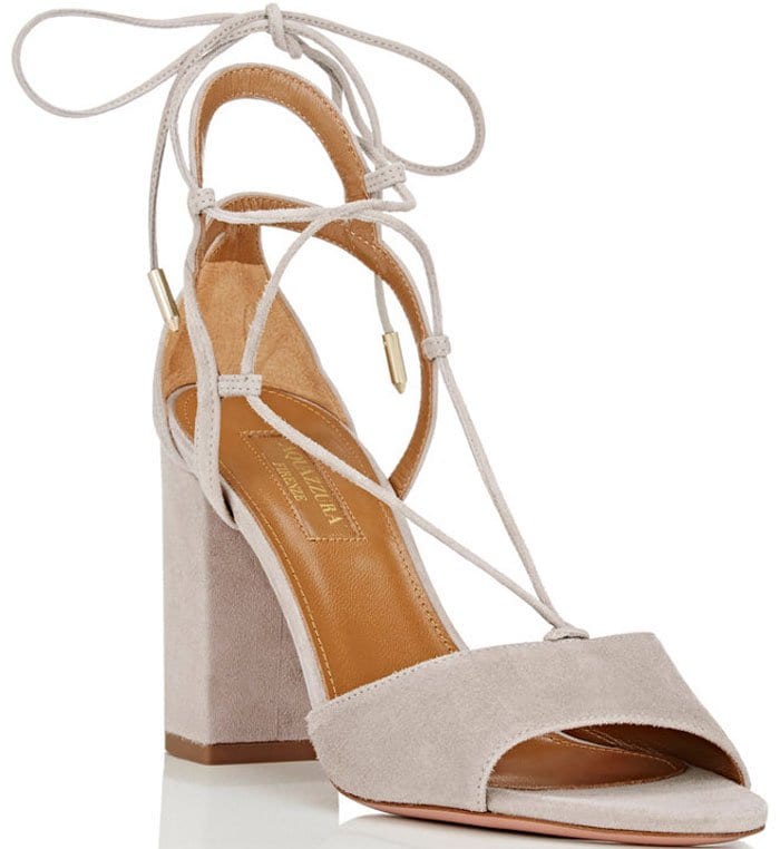 Aquazzura 'Austin' Sandals, $695 – A celebrity favorite known for their chic lace-up design, comfortable block heel, and versatile elegance for any occasion