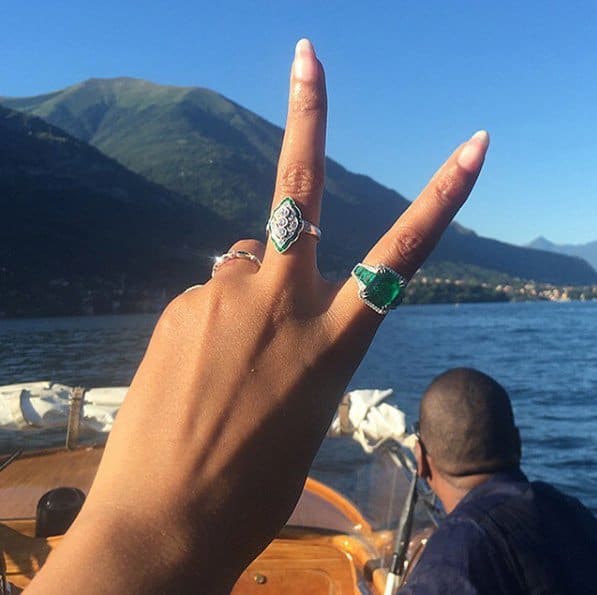Beyonce shop emerald ring