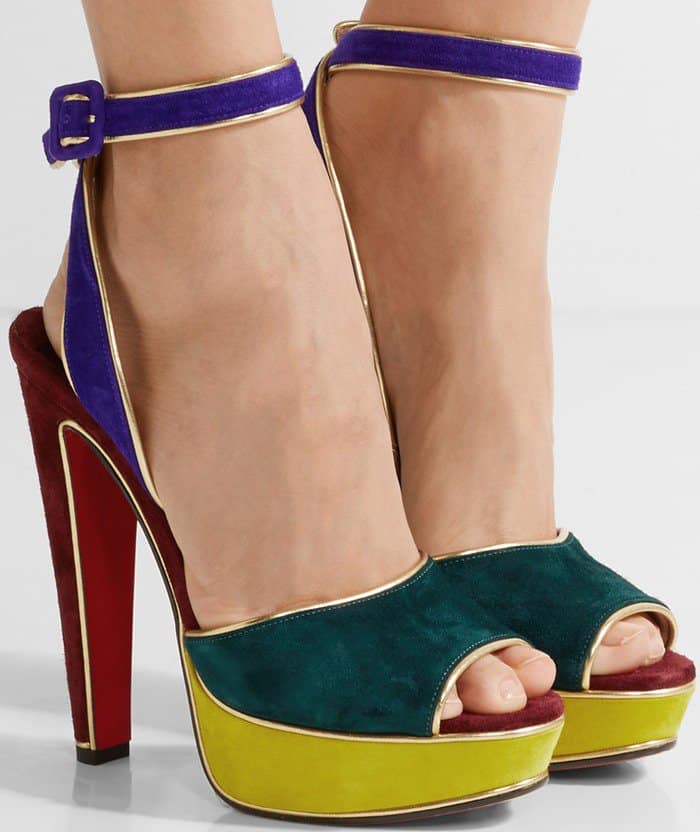 Christian Louboutin Louloudance color-block suede sandals