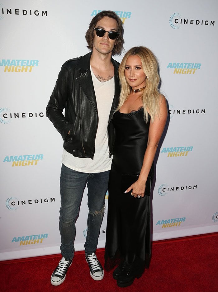 Christopher French shows support for wife Ashley Tisdale at the "Amateur Night" premiere