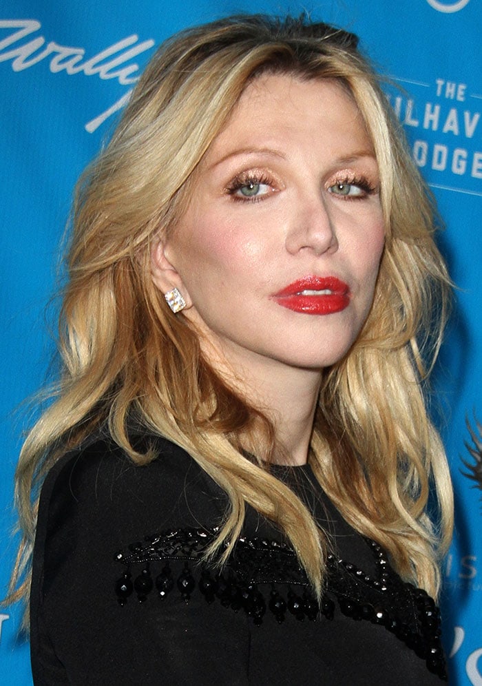 Courtney Love's crystal stud earrings