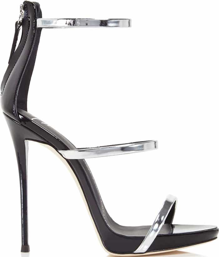 Giuseppe Zanotti Coline Metallic Three-Strap Sandals