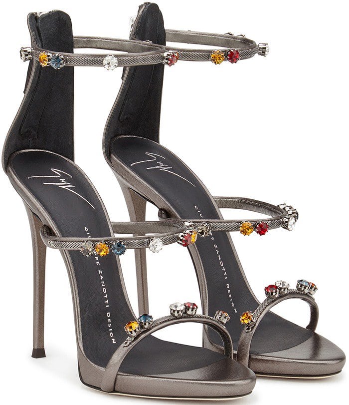 Giuseppe Zanotti Strappy Heels Grey