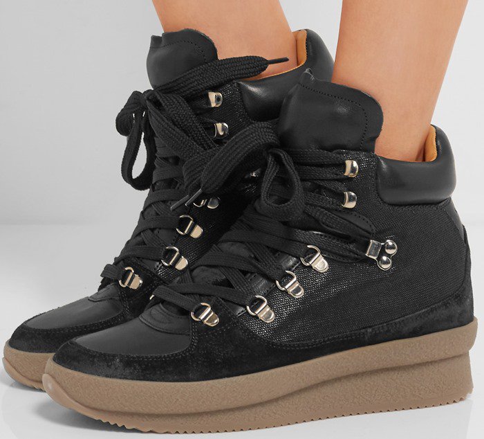 Isabel Marant Brent suede, leather and canvas sneaker