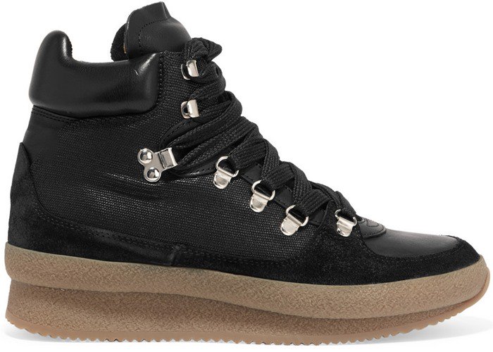 Isabel Marant Brent suede, leather and canvas sneakers