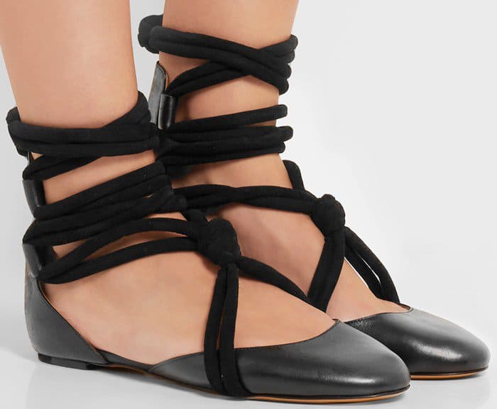 Isabel Marant Lois lace-up leather ballet flat