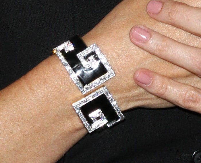 Jennifer Garner adds a touch of elegance with a stunning black and diamond Art Deco cuff by David Webb
