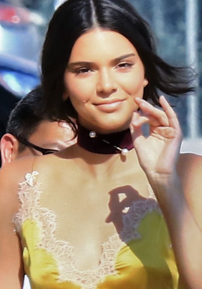 Kendall Jenner's silk and lace camisole from Gucci