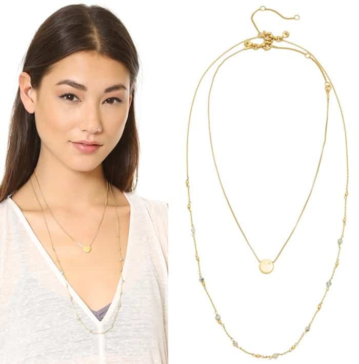 Madewell Coin Dot Double Layer Necklace