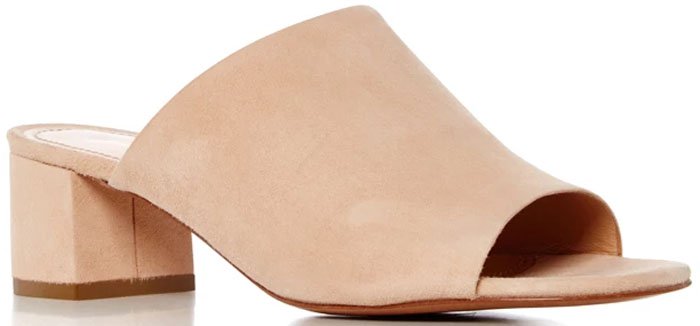 Mansur Gavriel Suede Mule Sandals Nude