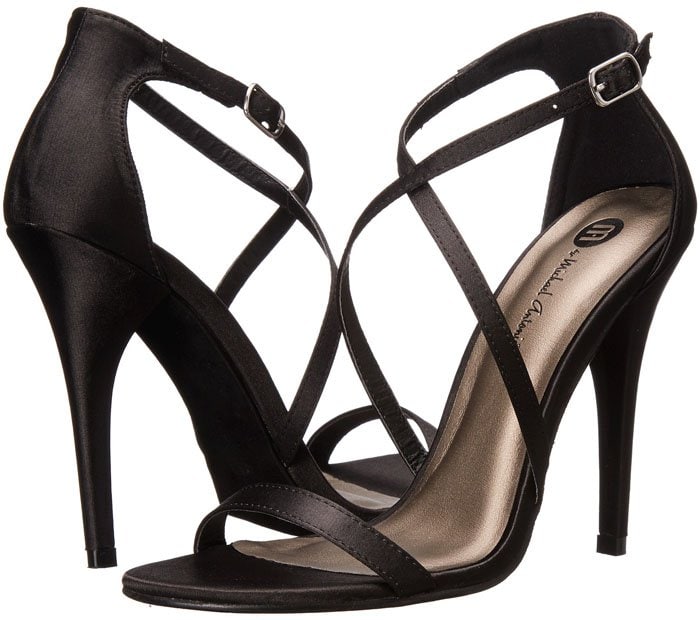 Michael Antonio "Janette" High-Heel Satin Sandals