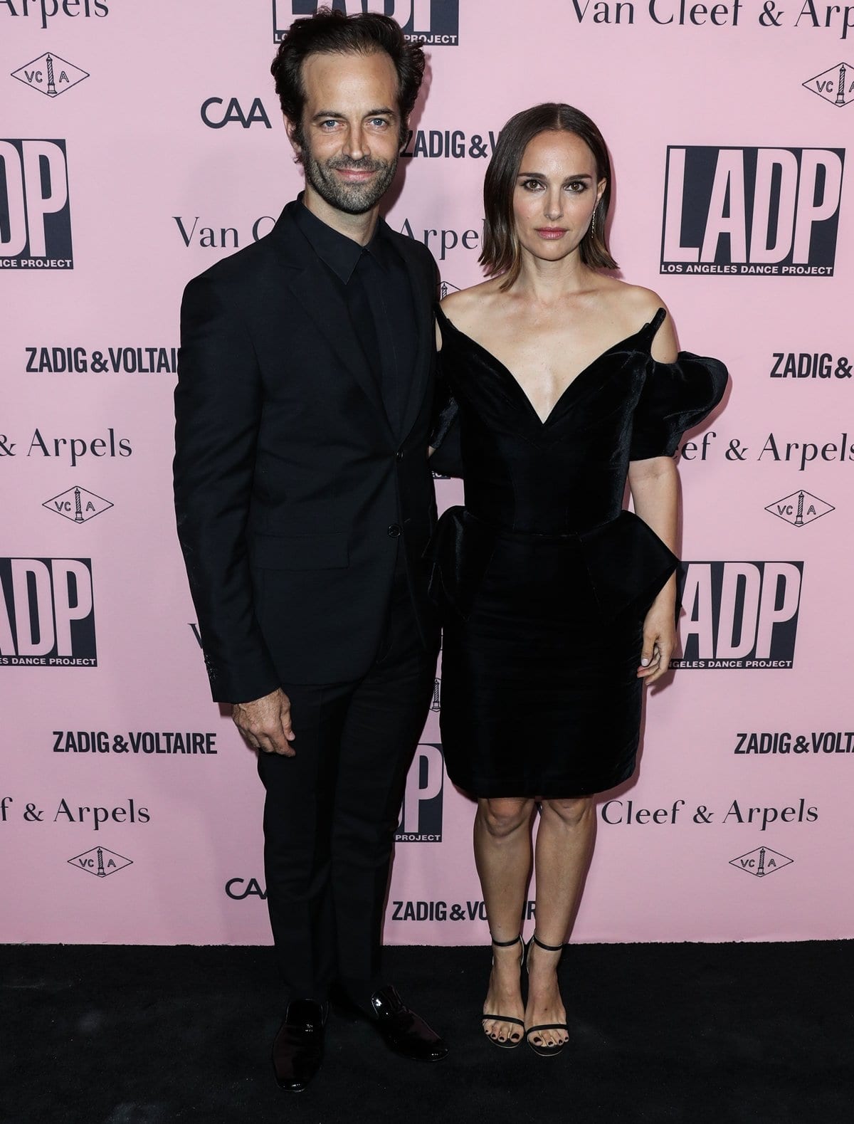 Natalie Portman and her husband Benjamin Millepied attend the Unforgettable Evening Under the Stars event