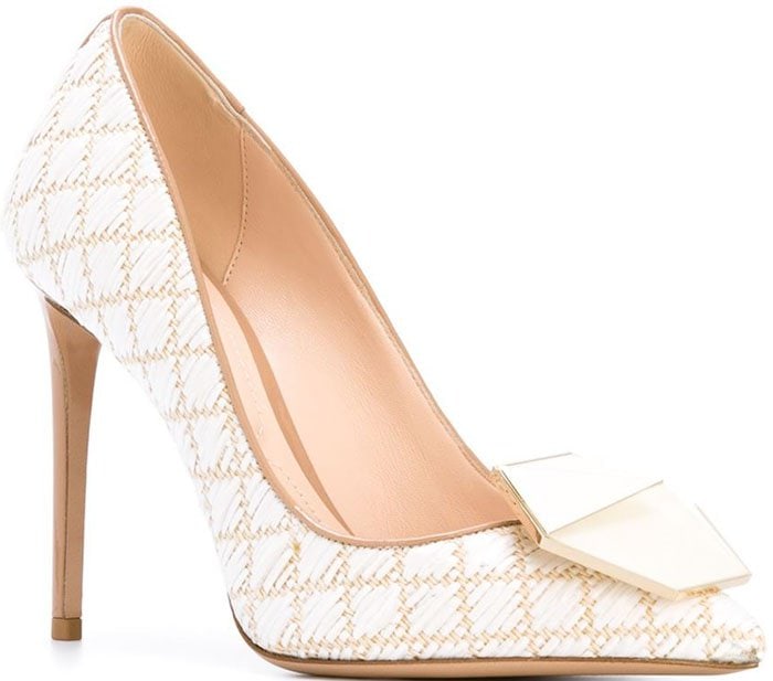 Patterned Nicholas Kirkwood "Eden" Embellished Pumps