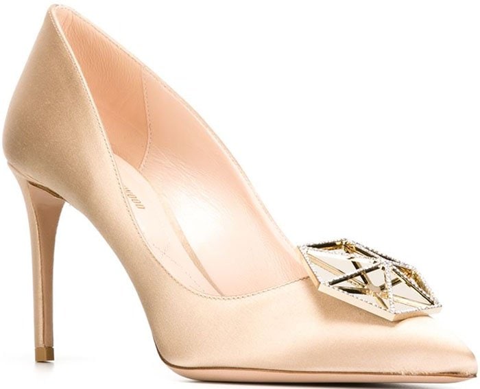 Satin Nicholas Kirkwood "Eden" Embellished Pumps