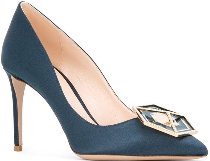 Turquoise Nicholas Kirkwood "Eden" Embellished Pumps