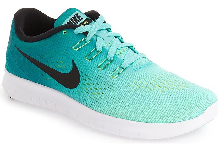 Nike "Free RN" Running Shoes in Hyper Turquoise/Black/Rio Teal/Volt