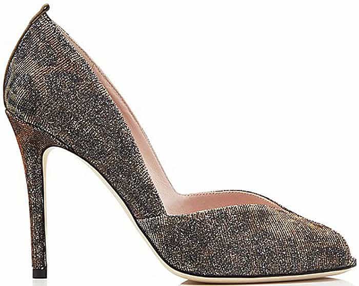 SJP by Sarah Jessica Parker "Naomi" Metallic Glitter Peep Toe Pumps