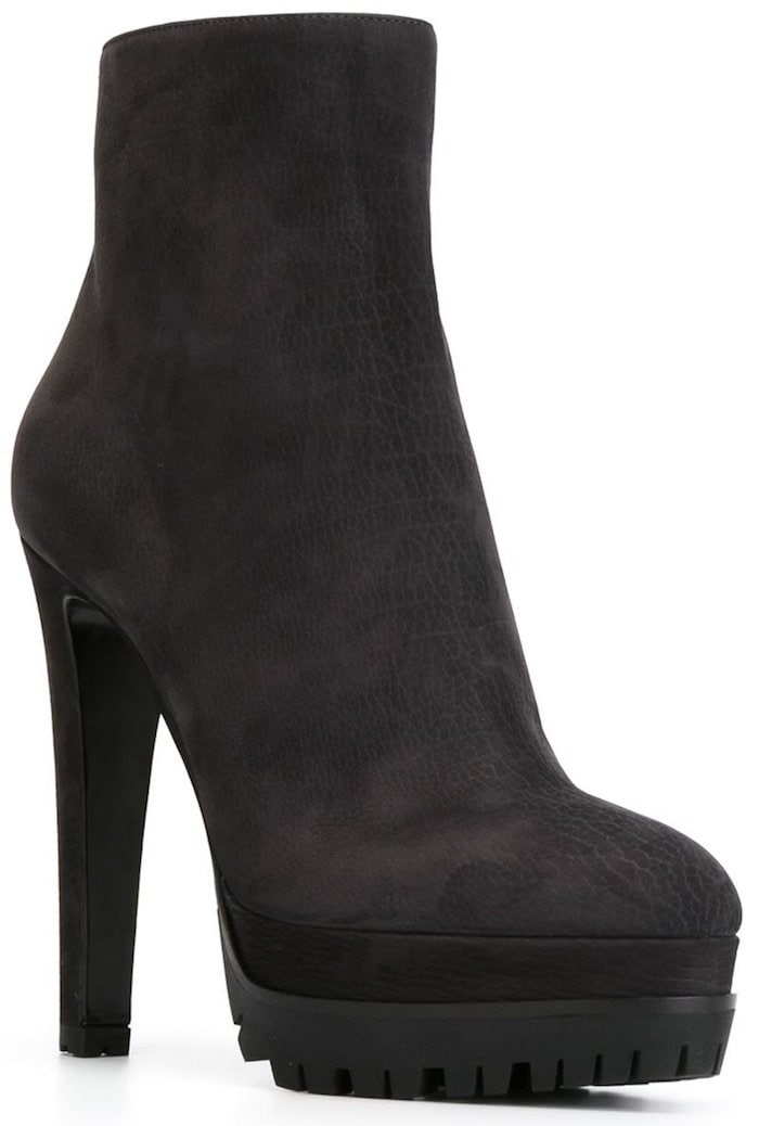 Sergio Rossi "Aspen" Platform Boots in Suede