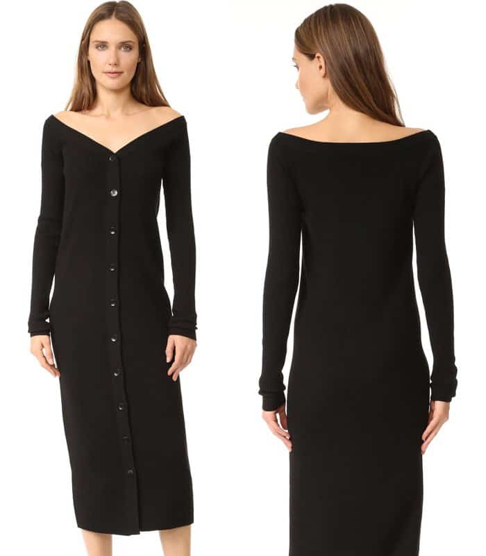 Tibi Merino Rib Reversible Cardigan Dress