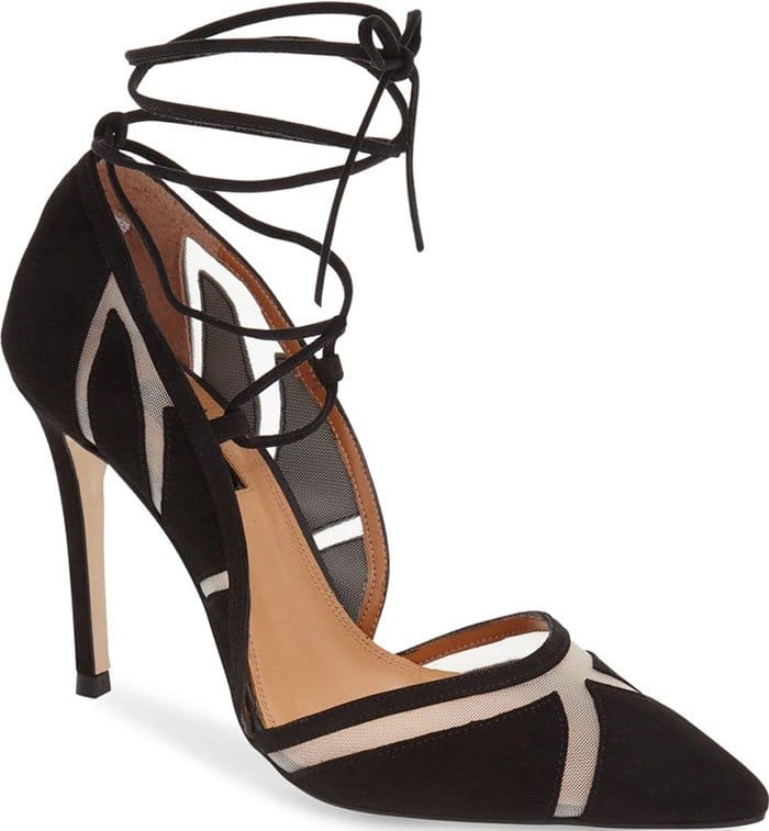 Topshop "Gretchen" Ankle-Tie Pumps