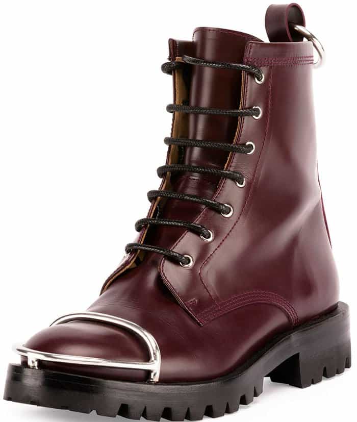 Alexander Wang "Lyndon" Leather Boots Bordeaux