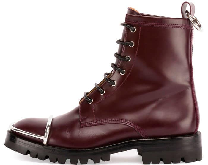 Alexander Wang "Lyndon" Leather Boots Bordeaux