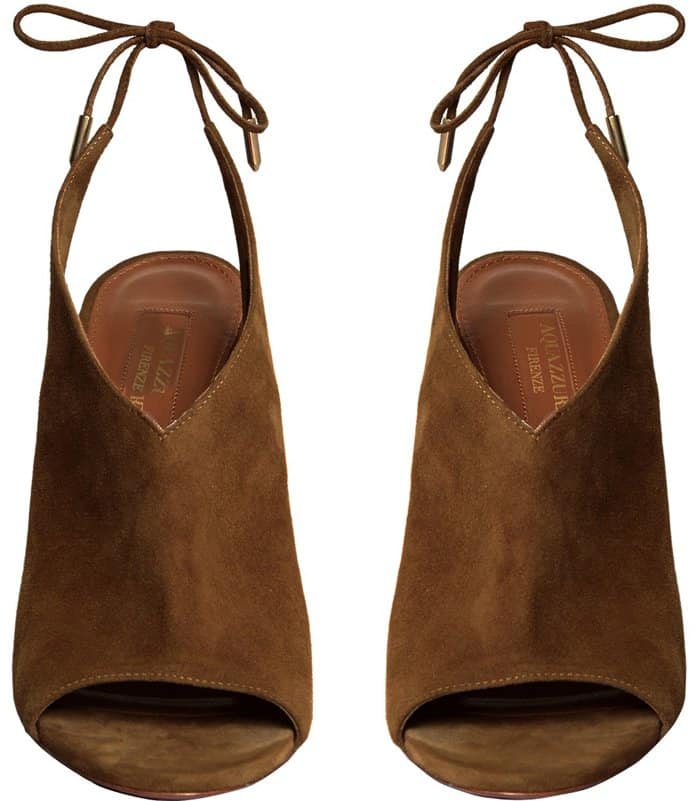 Aquazzura "Ami" Sandals Brown