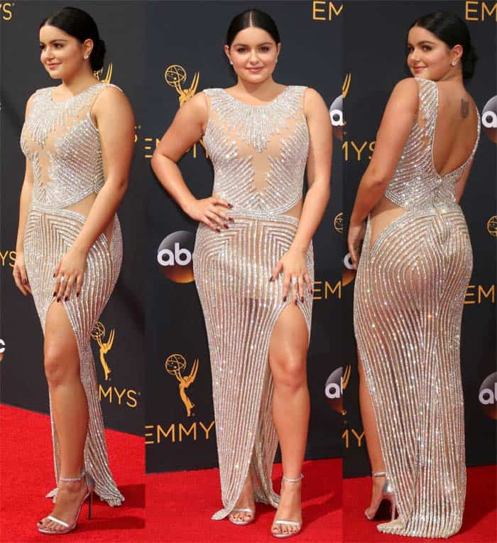 Ariel Winter's sleek low bun perfectly complemented the ensemble, enhancing her overall allure