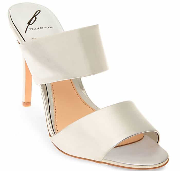 B Brian Atwood "B-Pippa" Leather Slide Sandals