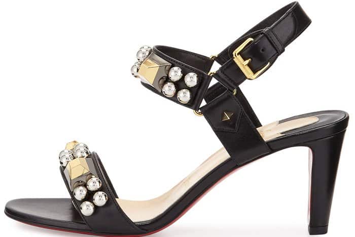 Black Christian Louboutin "Pyrabubble" 100mm Sandals