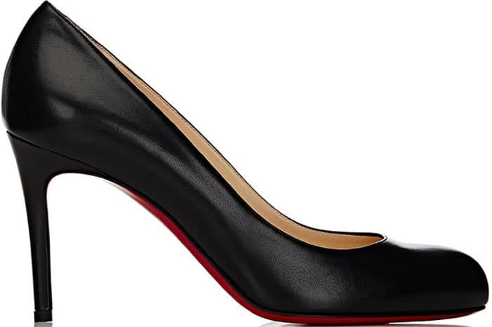 Classic Christian Louboutin Simple Round-Toe Pumps