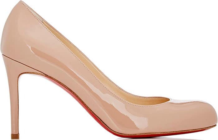 Nude Christian Louboutin Simple Round-Toe Pumps