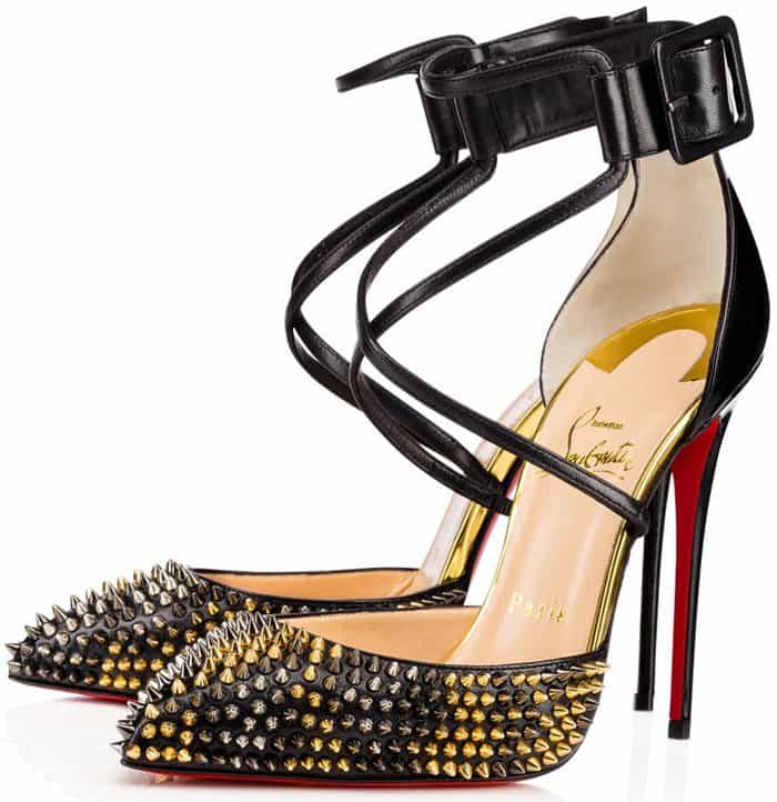 Christian Louboutin "Suzanna" Pumps Spikes Leo Crisscross