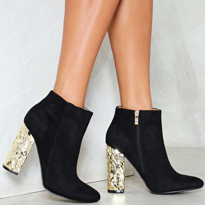 'Crime Scene' Textured Bootie