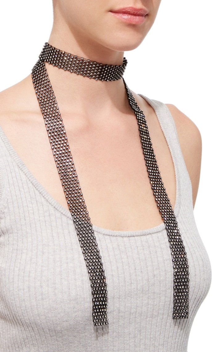 Fallon Jewelry Monarch Mesh Fishnet Sash Choker