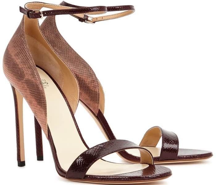 Francesco Russo Ankle Strap Sandals Brown