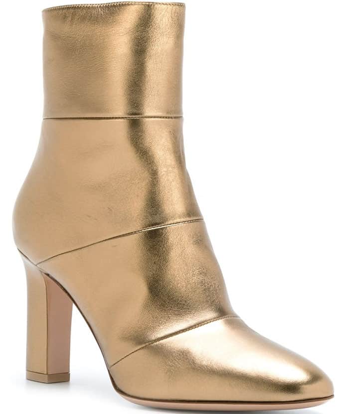 Gold Gianvito Rossi "Brandy" Ankle Boots