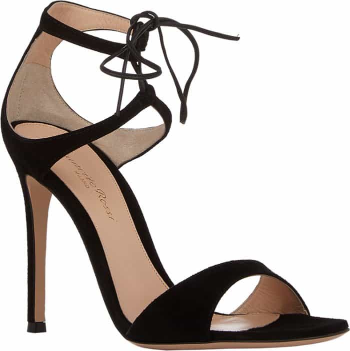 Gianvito Rossi "Darcy" Double-Strap Sandals Black