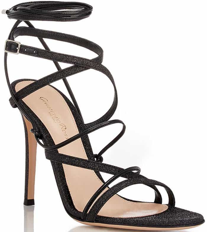 Gianvito Rossi Glitter Ankle-Strap Sandals