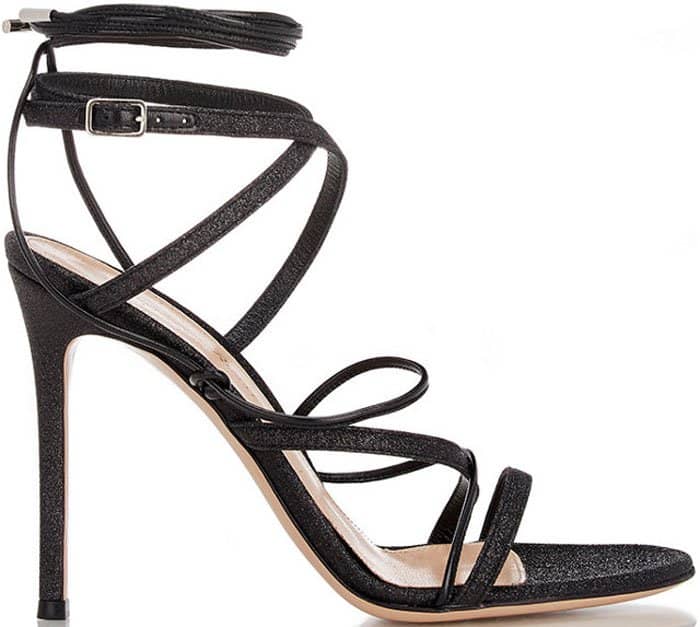 Gianvito Rossi Glitter Ankle-Strap Sandals