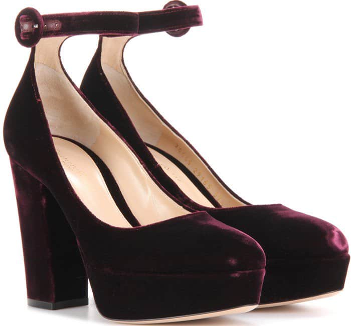 Bordeaux Suede Gianvito Rossi 'Sherry' Pumps