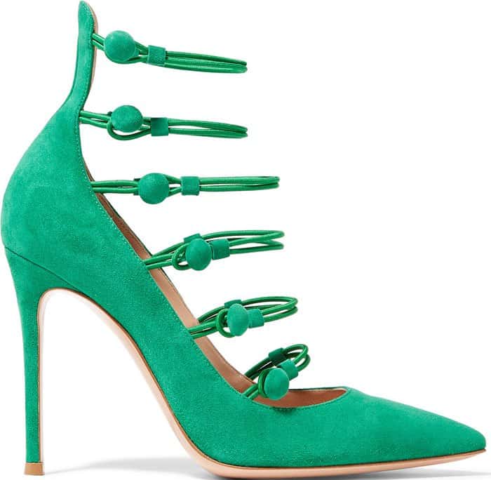 Green Gianvito Rossi "Marquis" Strappy 105mm Pump