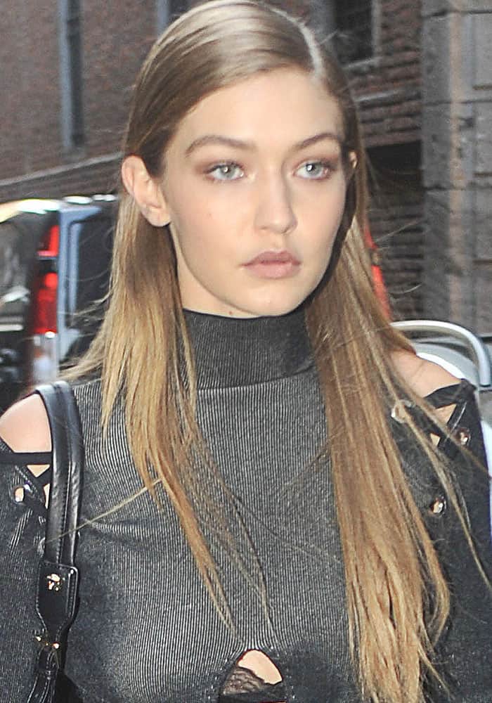 Fresh from her appearance at the Bottega Veneta show, Gigi Hadid was spotted at the Victoria's Secret store in Italy