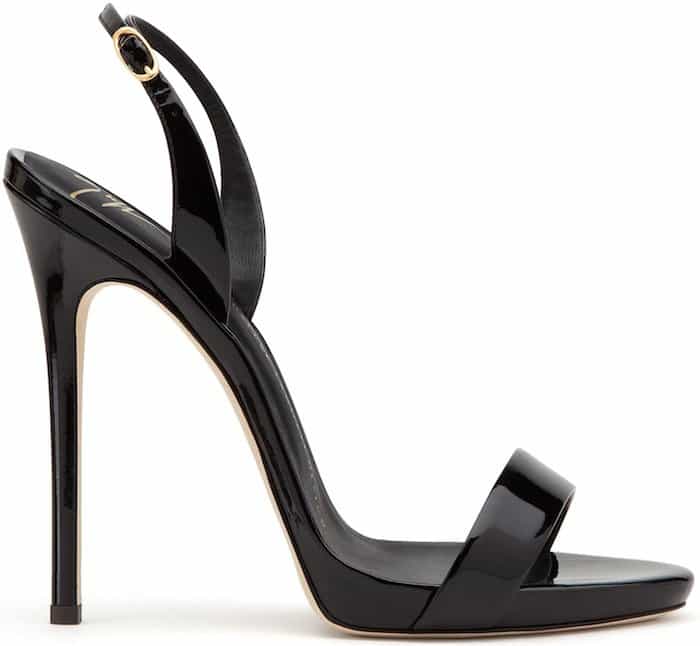 Black "Sophie" slingback sandals