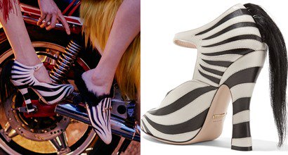 Gucci s Mind Boggling Lesley Zebra Leather Fur Pumps